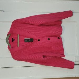 EVER AFTER "FUSCHIA ROSE"  CROPPED CARDIGAN SWEATER SIZE XL NEW WITH TAGS